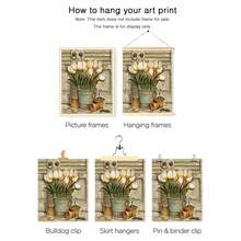 3pcs/Set European Vintage Plant Flower Potted Posters And Prints Botanical Garden Oil Paintings Retro Wall Art Paintings Suitable For Home Decoration, Room Decoration, Bedroom Decoration, Living Room Decoration, Bathroom Decoration, Wall Decoration, Optional Wall Art With Frame