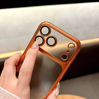 1 pieza Funda de teléfono de lujo con textura mate y escarcha, de una sola pieza con alta resistencia y protección total de la lente, a prueba de huellas dactilares, resistente a los arañazos y al polvo para iPhone 17 Pro Max/17 Air/17/16 Pro Max 15 14 13 Pro Max/11/12