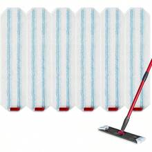 6 Pack Mop Pads O - Cedar H2prO Flat Mop System, Replace Microfiber Mop Pad Refill Easy Cleaning Mop Washable Reusable - Initial - View 3
