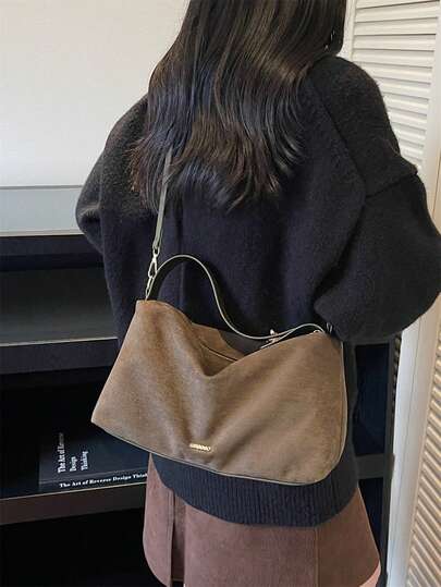 Women Slouchy Suede Satchels Shoulder Bag Faux Suede Hobo Bags Crossbody Phone Purse Top-Handle Tote Handbag Purse