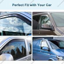 GEARZAAR For VW T5 T6 Transporter Multivan Van 2003-Onwards 2pc Wind Deflectors ! - Default - View 1