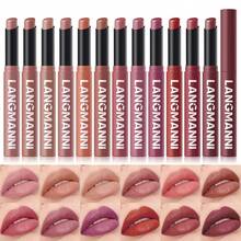 12 Colors Matte Twist-Up Lipstick, Velvety Texture Long-Lasting Pigmented, Suitable For Halloween, Christmas, Party And Gathering - 彩色 - 查看 4