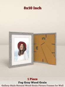 XXBANZHUAN 复古做旧经典风格画廊风格相框 | 12x16/8x10/8x8/5x7 英寸 | 升级弹簧夹 | 6 种天然木纹图案（浅灰色/深灰色/红棕色/黑色/浅木色/风化白色）| 非常适合客厅/卧室/书房/办公室装饰