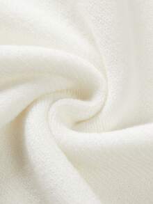 2026 Spring/Autumn New Women's Cloud White Knit Top, Urban Intellectual Casual Style, Suitable For Commuting, Workplace, Leisure, Short Trips, City Strolls, Thanksgiving, New Year, Music Festivals, Libraries, Independent Bookstores, Museums, Cafes, Or Gallery Lounges - White - View 9