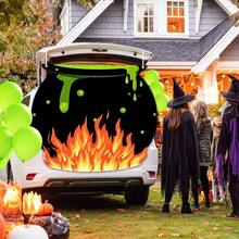 Halloween Trunk Or Treat Car Decorations: Large Witches Cauldron Green Balloons Outdoor Cauldron Halloween Decorations SUV Garage Haunted House Party Supplies - 綠色,黑色 - 查看 8