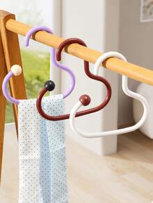 1/3 pièces Cintre rond créatif, support antidérapant pour chapeaux, écharpes, organisateur de rangement polyvalent pour la maison, design minimaliste - Multicolore - Voir 2