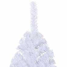 vidaXL Albero di Natale artificiale bianco semi-naturale con supporto, 180 cm, in PVC