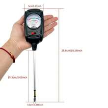 Testador de solo 3 em 1, testador de umidade/fertilidade/PH do solo para nutrientes de jardim, gramado, jardinagem, agricultura, plantas de interior e exterior, medidor de pH do solo, kit de teste de solo, sem necessidade de bateria