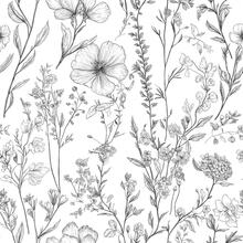 1 卷复古手绘黑白花卉自粘墙纸，无缝、可移除、防水、易于切割和安装，适用于客厅、卧室、壁炉、厨房、入口、家居装饰、橱柜、桌子、梳妆台、梳妆台抽屉、家具翻新 - 彩色 - 查看 17