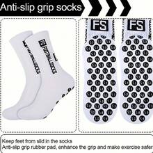 5 Pairs Football Socks With Silicone Pads, Mid-Calf Training Socks, Suitable For Football Matches, Moisture-Wicking Heel And Ankle Design, Specially Made For Football Players