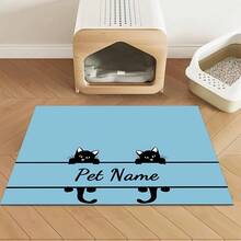 1pc Cat/Dog Feeding Mat, Pet Food & Water Bowl Pad, Absorbent Dog Mat, Anti-Slip Indoor Pet Dog Dining Mat, Easy To Clean - Multicolor - View 5