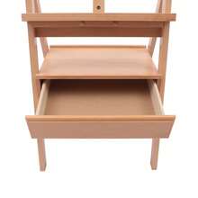 OUKANING Caballete de estudio de madera de haya plegable con cajón, ajustable en altura de 61 a 78 pulgadas, adecuado para pintura artística, publicidad al aire libre, niños y adultos