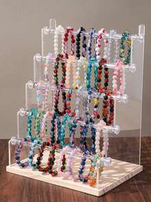 1 pieza Organizador de joyería y accesorios para el cabello multifuncional de acrílico, estante de almacenamiento para pulseras, collares y diademas para el tocador del dormitorio, regalo perfecto para la familia, amigos y compañeros de clase