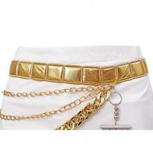 C-ZOFEK Kpop Anime Cosplay White Golden Outfits Women Dance Group Performance Halloween Costume - Lớn - Xem 5