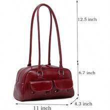 Y2k Shoulder Bag Small Shoulder Purse For Women  Women's Handbags PU Leather Vintage Tote Bags