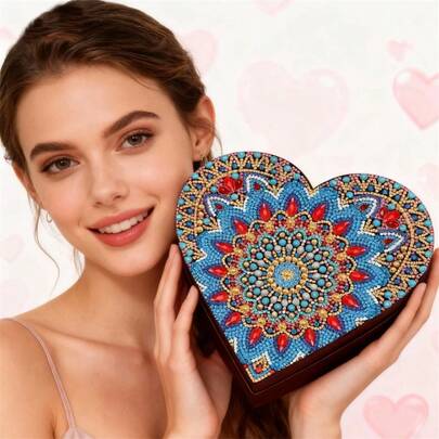 LaoJieYuan 2026 New Style Crystal Rhinestone Diamond Art Jewelry Case Rhinestone Rings Necklace Bracelet Organizer Diamond Mosaic Embroidery DIY Kits Wood Crystal Rhinestone Diamond Art Jewelry Case Rhinestone Rings Necklace Bracelet Organizer Diamond Mosaic Embroidery DIY Kits