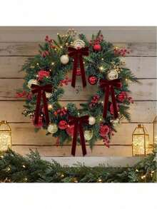 5 قطع زينة عيد الميلاد على شكل فيونكة، فيونكة لشجرة عيد الميلاد - شريط احتفالي، مناسبة لأكاليل العطلات، ديكورات عيد الميلاد، الحرف اليدوية الريفية، ولوازم حفلات عيد الميلاد