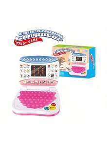 儿童早教平板电脑，迷你笔记本电脑模拟器，带显示屏，教育电脑和讲故事设备，送给男孩女孩的圣诞礼物 - 彩色 - 查看 11