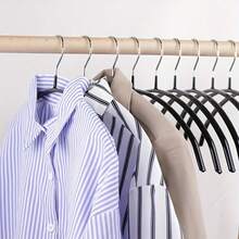 20pcs PVC Coated Sweater Hangers, Metal Sweater Hangers Without Shoulder Bumps, Space Saving Hangers For Coats, Jackets, Shirts, Suit Hangers Without Bumps, Golf T-Shirt Hangers, Black