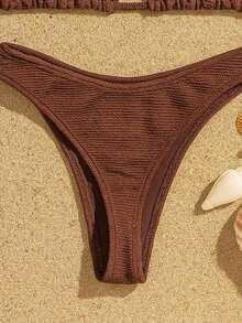 Annaruga Delta Wing Bikini Set Curtain Style Beachwear Swim Look Elegant Sensual - Rust Brown - View 2