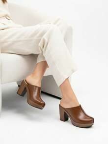 Women Heeled Sandals - Beige - View 1