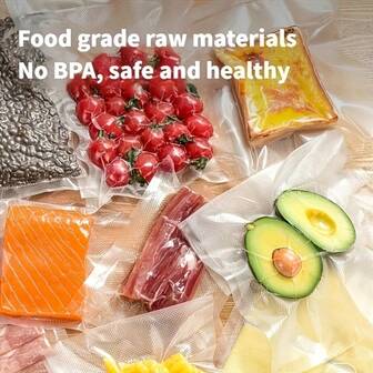 100个食品真空袋，真空包装用真空封口机，真空封口机真空包装袋，真空封口机储物袋，保鲜食品的厨房用具 - 厨房配件