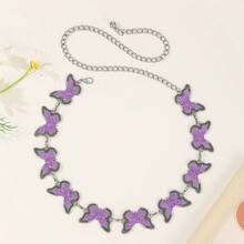 1pc Butterfly Metal Waist Chain, Versatile Diamond Studded Women's Waist Chain, Fashionable Dress Decoration Waist Chain, Suitable For All Seasons - Butterfly Multicolor - View 38