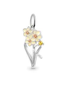 1PC Fashion Flower Series Stainless Steel Pendant DIY Handmade Accessory Gold Plated Color Preserved - Multicolor - View 10
