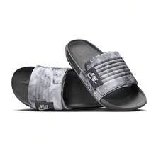 Nike Chanclas de hombre con absorción de impactos y tiras de velcro antideslizantes. - Gris oscuro - Ver 2
