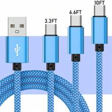 USB A To USB C Cable 3.3/6.6/10FT,60W 3A Fast Charging Long Cable For Android Auto Galaxy S25 S24 S23 S22 S21 S10,Note 10 9 A51 G8 G7,Pixel, One Plus Compatible With IPhone 16, 16 Pro Max, 15, 15 Plus, 15 Pro, 15 Pro Max,Compatible With Redmi, Compatible With OnePlus Type C Charger Nan