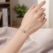 Pulsera de plata 925 con microzirconias pulsera de plata 925 con micro zirconias brillante circonias sintéticas diseño fino elegante pulsera delicada para mujer joyeria plata ley 925 ideal regalo aniversario boda fiesta - Plateado - Ver 2