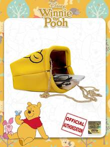 [Disney] Cartoon Pattern Clutch Shoulder Bag, Detachable Chain Party Handbag, Shopping Daily Crossbody Bag, Can Store Daily Essentials And Cosmetics - Multicolor - View 5