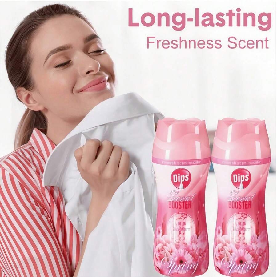 高倍香氛洗衣珠：衣物柔软不刺激，温和洁净，散发清新香气