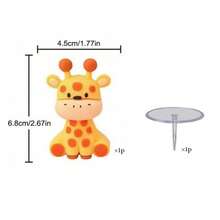 2pcs/8pcs/Set Wild One Cake Topper Jungle Animals Cake Decoration Giraffe ElephantLion Tiger Cake Animals Birthday Party Decoration