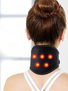 磁疗颈部按摩器，男女通用颈部按摩套装，保暖颈部支撑，可调节颈托，可水洗，100% 涤纶材质，适合冬季运动和寒冷天气，便携式颈垫，放松肌肉，送给长辈的完美礼物，适合居家和办公使用。