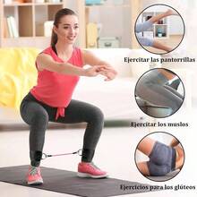 Ligas de Resistencia para Ejercicio, Equipo de Entrenamiento de Cadera con proteccin de Tobillo, Bandas elsticas de Resistencia apilables de 60 LB, Equipo de Ejercicio de Cadera y Pierna. - rosa - Ver 7