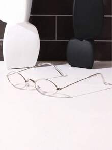 Unisex Fashionable Minimalist Retro Metal Small Frame Glasses - Various - View 6