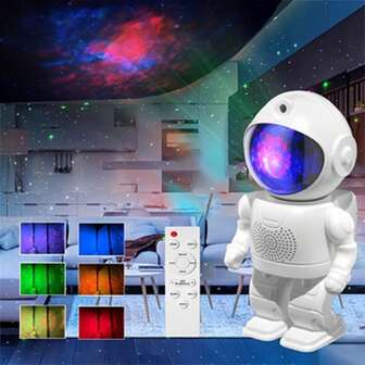 1 件机甲星空灯 5V 白色外壳 RGB 多色照明充满活力的彩色灯光超亮 LED 多种控制模式 USB 即插即用卧室星系灯装饰投影仪适用于家居装饰台灯 KTV 节日礼物等