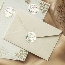 500 张/卷花卉“谢谢”贴纸，1 英寸圆形，Ins 风格，北欧风格，绿色清新标签贴纸，多色图案，2 种选择，自粘圆形密封贴纸，适用于礼物、信封、卡片、派对 DIY 装饰、PVC 贴纸贴花、婚礼装饰 - 彩色 - 查看 6