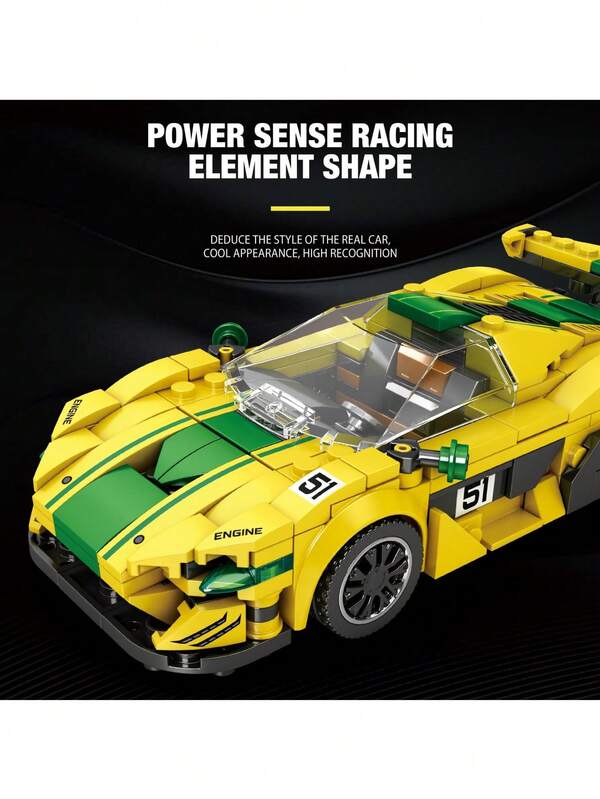 Sports Car Building Blocks Toy Boy Or Adult Set, 1:24 Scale Building Blocks Boy Birthday Gift, Building Blocks Set Racing Model.