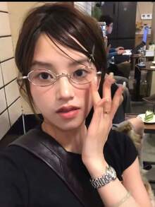 Unisex Fashionable Minimalist Retro Metal Small Frame Glasses - Various - View 4