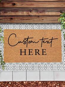 1PC Personalized Name Doormat,Custom Welcome Mat For Front Door,Imitation Cashmere Material,Couple's Name Home Decor,Perfect First Home Gift For Couples,Wedding, Anniversary, Or Housewarming Gift - Multicolor - View 4