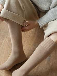 3 Pairs Men's Thick Thermal Thermal Lined Long Socks, Warm For Autumn/Winter, Cozy Socks