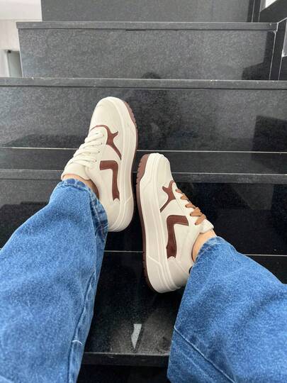 Tênis Casual Feminino Estilo e Conforto Plataforma Aniversário Volta as Aulas Carnaval