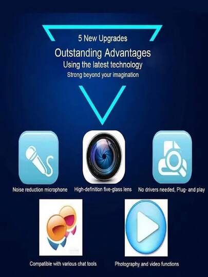 Full HD Network Camera Built In Microphone 2K USB Mini Web Cam Auto Focus PC Laptop Video Shooting view 6