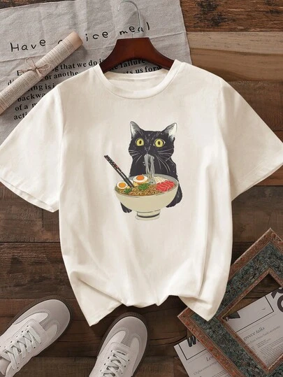 Women's Casual Short-Sleeved Round Neck Plus Size T-Shirt