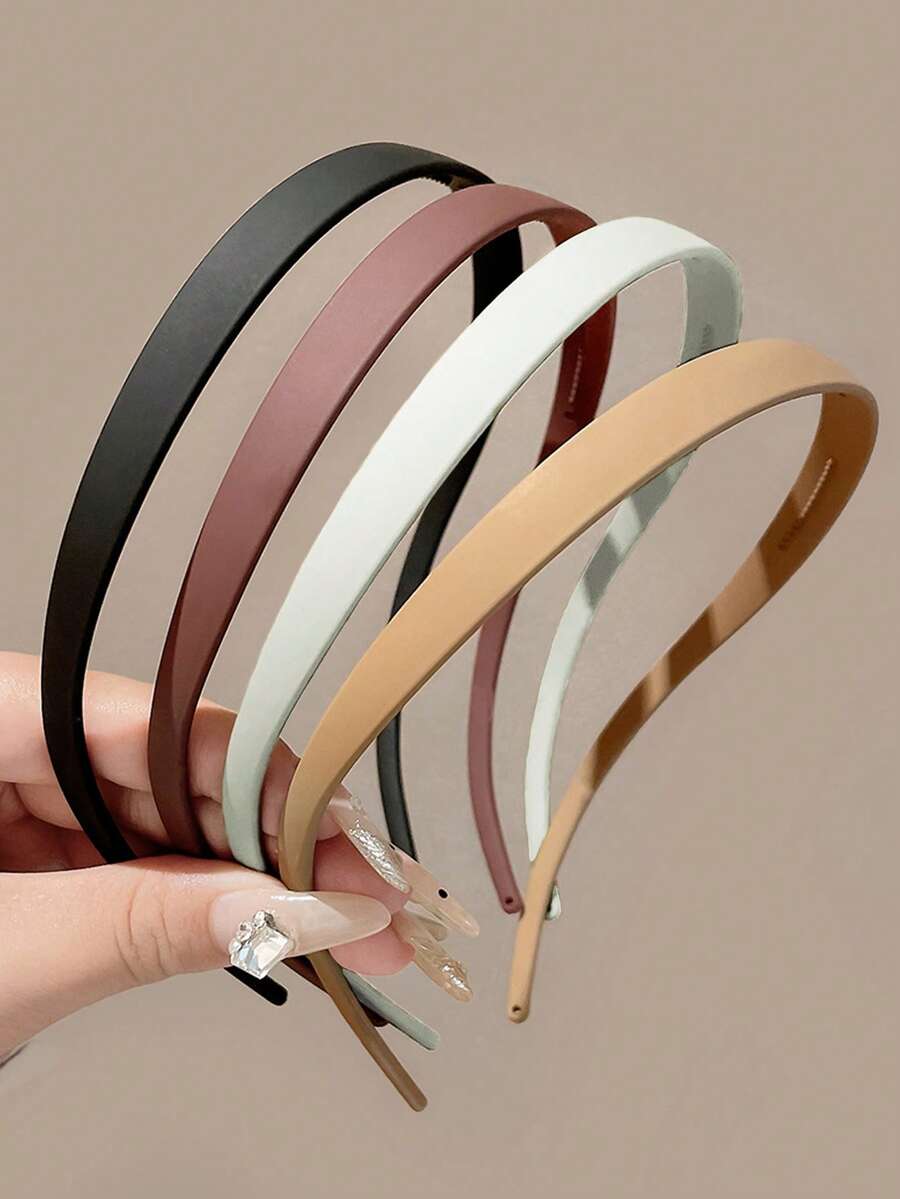 Bộ 4/1 chiếc băng đô nữ màu đen, be, kaki, nâu mờ, chất liệu co giãn cao, kiểu dáng tối giản, đa năng, thanh lịch, phù hợp cho sử dụng hàng ngày, đi chơi, dự tiệc, đi làm, du lịch, tạo kiểu tóc, rửa mặt/gội đầu, trang điểm, phụ kiện trang phục, phụ kiện tóc, làm đẹp tại nhà. - Nhiều màu - Xem 1