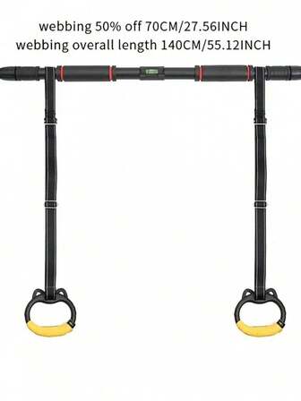 可调节体操环 - 采用 PA 材料制成，适用于握力训练，易于安装，承重 661.39 磅 - 家庭锻炼的完美选择