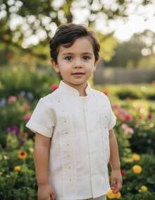 Guayabera Linen Boy Christening Suit Linen Boy