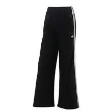 Adidas Originals Pantalones de chándal holgados de mujer 3S WIDE SWEATPT con 3 rayas, de punto, 100% algodón, estilo deportivo casual JV7473 - Negro - Ver 1